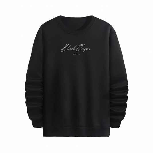 Black Origin Signature Crewneck