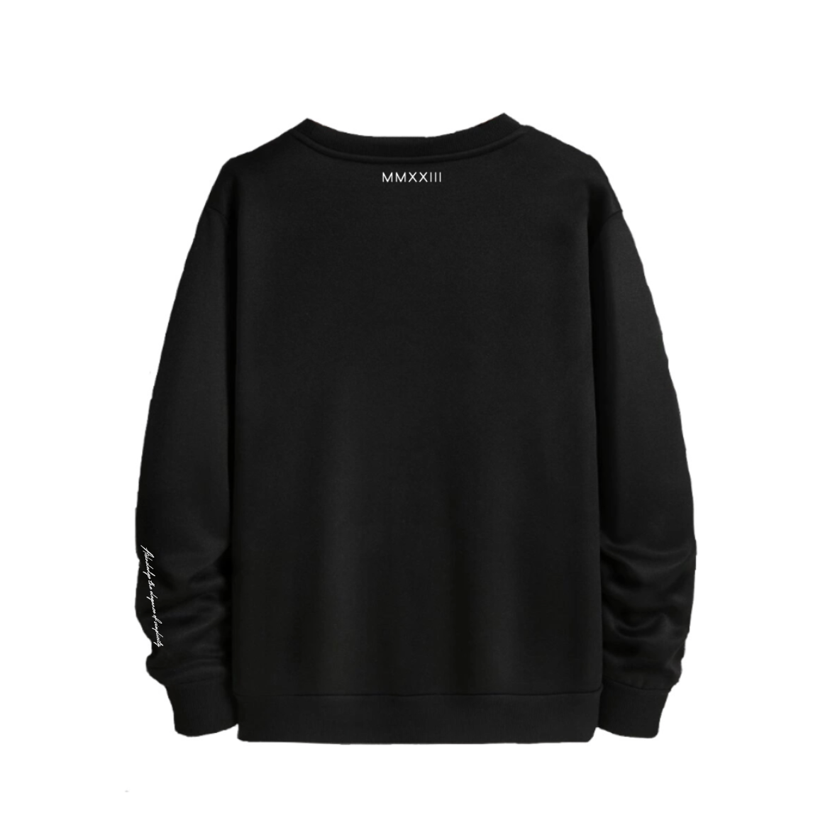 Sudadera negra con cuello redondo Origin Guardian